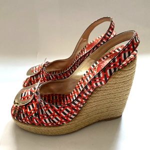 Roger Vivier peep toe slingback wedge